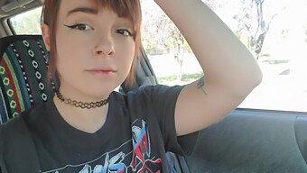 Webcam Teen Masturbates With Dildo In Car