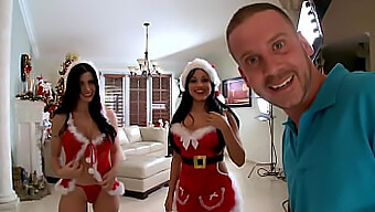 Xmas Celebration With Bubble Butt Latina Beauties In Steamy Anal Extravaganza