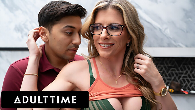 Mature Beauty Cory Chase Receives Intimate Encounter From Her Young Stepson